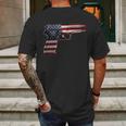 Usa Pistol Gun Mens Back Print T-shirt Gifts for Men