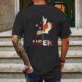 Useh Leaf Canadian American Flag Canada Usa Gift Mens Back Print T-shirt Gifts for Men