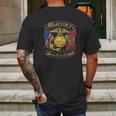 Usmc Marines Double Flag Mens Back Print T-shirt Gifts for Men