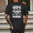 Usps 3 Mens Back Print T-shirt Gifts for Men