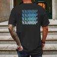 Vannin Retro Blue Vanner Mens Back Print T-shirt Gifts for Men