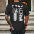 Vietnam Veteran 2022 Black White Great Flag Mens Back Print T-shirt Gifts for Men