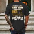 Mens Being Vietnam Veteran Is An Honor Grandpa Is Priceless Mens Back Print T-shirt Gifts for Men