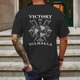 Vikings Rise Victory Or Valhalla Mens Back Print T-shirt Gifts for Men