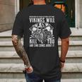 Vikings Will Kill You And Sing Songs About It Mens Back Print T-shirt Gifts for Men