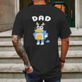 Vintage Bluey Dad Mens Back Print T-shirt Gifts for Men