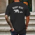 Vintage Daddy Bear With 2 Two Cubs Dad Father Papa Gift Mens Back Print T-shirt Gifts for Men