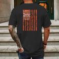 Vintage Detroit Baseball Flag With Tiger Stripes Mens Back Print T-shirt Gifts for Men