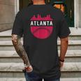 Vintage Downtown Atlanta Georgia Skyline Baseball Mens Back Print T-shirt Gifts for Men