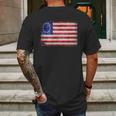 Vintage Flag American Victory 1776 Mens Back Print T-shirt Gifts for Men