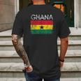 Vintage Ghana Ghanaian Flag Mens Back Print T-shirt Gifts for Men