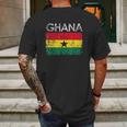 Vintage Ghana Ghanaian Flag Pride Gift Mens Back Print T-shirt Gifts for Men