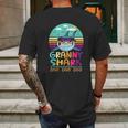 Vintage Granny Shark Doo Doo Doo Mens Back Print T-shirt Gifts for Men