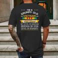 Vintage Im A Grumpy Old Vietnam Veteran For Men Mens Back Print T-shirt Gifts for Men