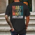 Vintage March 1974 Bday Gifts 47 Years Old 47Th Birthday Mens Back Print T-shirt Gifts for Men