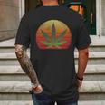 Vintage Marijuana Weed Sunset Mens Back Print T-shirt Gifts for Men