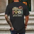 Vintage May 1981 41 Year Old 41Th Birthday Mens Back Print T-shirt Gifts for Men