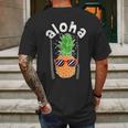 Vintage Pineapple Aloha Sunglasses Hawaiian Mens Back Print T-shirt Gifts for Men