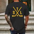 Vintage St Louis Ice Hockey Sticks State Outline Mens Back Print T-shirt Gifts for Men