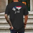 Vintage State Of North Carolina Yall Flag Dogwood Mens Back Print T-shirt Gifts for Men