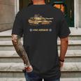 Mens Vintage US Army M1A1 Abrams Main Battle Tank Mens Back Print T-shirt Gifts for Men