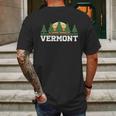 Vintage Vermont Retro Logo Mens Back Print T-shirt Gifts for Men