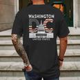 Washington State Capitol Hill Souvenir Gift Washington Dc Mens Back Print T-shirt Gifts for Men