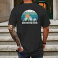 Washington State Retro Vintage Mens Back Print T-shirt Gifts for Men