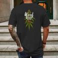 Weed Saves Lives Mens Back Print T-shirt Gifts for Men