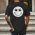 Weed Smile Face Mens Back Print T-shirt Gifts for Men