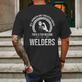 Welder Metalworkers Mens Back Print T-shirt Gifts for Men