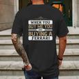 When You Buy Me You Are Buying A Ferrari Mens Back Print T-shirt Gifts for Men