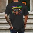 Whos Your Crawdaddy Crawfish Jester Beads Funny Mardi Gras Mens Back Print T-shirt Gifts for Men