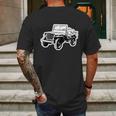 Willys Jeep 2 Color T-Shirts Mens Back Print T-shirt Gifts for Men