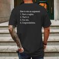 How To Win An Argument Have A Vagina Mens Back Print T-shirt Gifts for Men