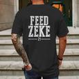 Wishful Inking Football Fans Feed Zeke Vintage Mens Back Print T-shirt Gifts for Men