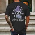 Witchy Trash Raccoon Halloween Witchcraft Witch Pastel Goth Mens Back Print T-shirt Gifts for Men