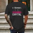 A Womans Health Is Her Capital Mens Back Print T-shirt Gifts for Men