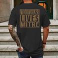 Woodworker Lives Mitre | Carpenterwoodworking Quote Mens Back Print T-shirt Gifts for Men