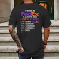 I Work At Fedex I Always Give 100 At Work Mens Back Print T-shirt Gifts for Men
