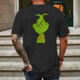 Wry Smile Grinch Mens Back Print T-shirt Gifts for Men