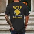 Wtf Wheres The Fish Funny Fishing T-Shirt Mens Back Print T-shirt Gifts for Men