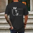 Mens Wtf Wheres The Fish Shirt - Funny Fishing T-Shirt Mens Back Print T-shirt Gifts for Men