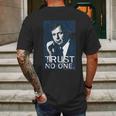 Xfiles Horror Thriller Tv Series Cigarette Smoking Man No Trust Mens Back Print T-shirt Gifts for Men