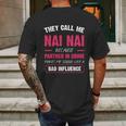 They Call Me Nai Nai Because Partner In Crime Funny Cute Gift Mens Back Print T-shirt Gifts for Men