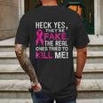 Yes They Are Fake The Real Ones Tried To Kill Me Mens Back Print T-shirt Gifts for Men