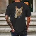 Yorkshire Terriers Mens Back Print T-shirt Gifts for Men