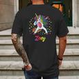 Zoey Dabbing Unicorn Mens Back Print T-shirt Gifts for Men