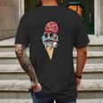 Zombie Ice Cream With The Brain And Eye Popping Out Mens Back Print T-shirt Gifts for Men