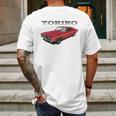 1969 Ford Torino Gt Front Red Mens Back Print T-shirt Gifts for Men